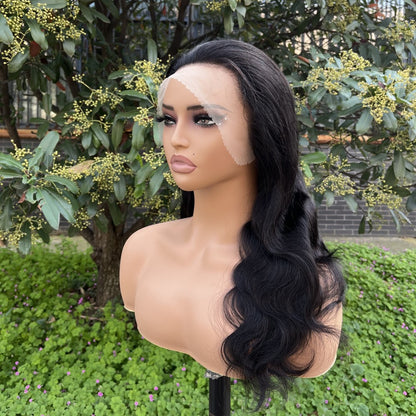 100% Human Hair Hand-tied Gluless HD 13x4 Frontal Lace Wig