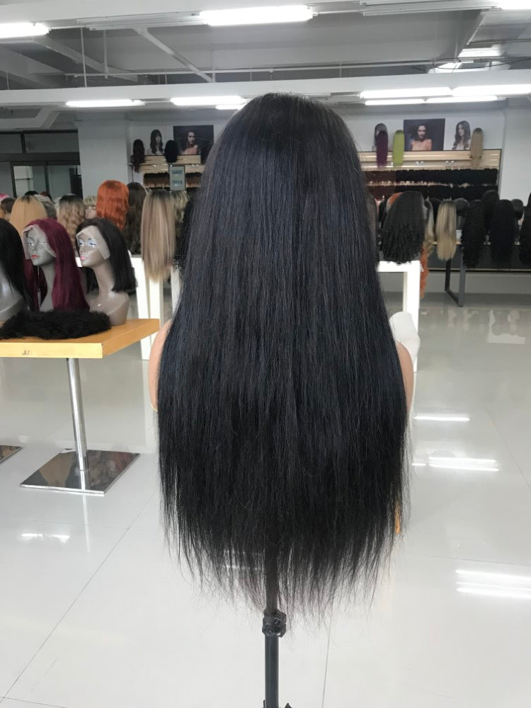 100% Human Hair Hand-tied Gluless HD Full Lace Wig