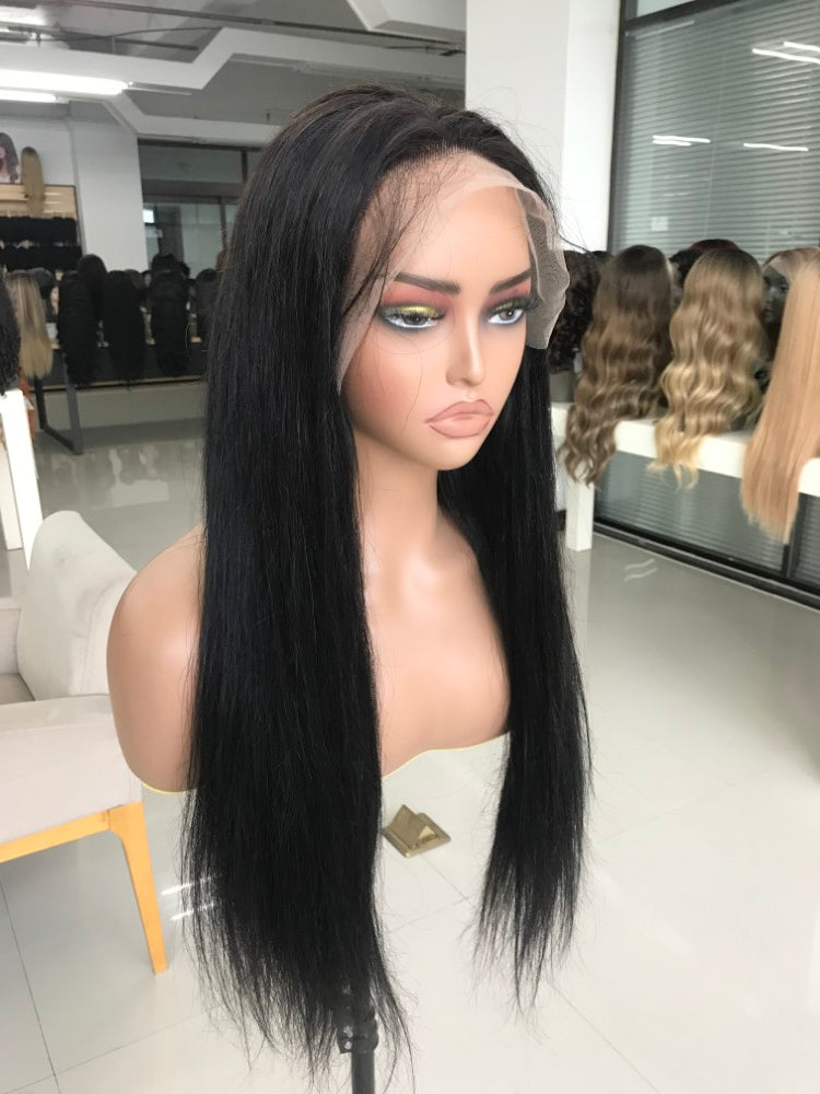 100% Human Hair Hand-tied Gluless HD Full Lace Wig