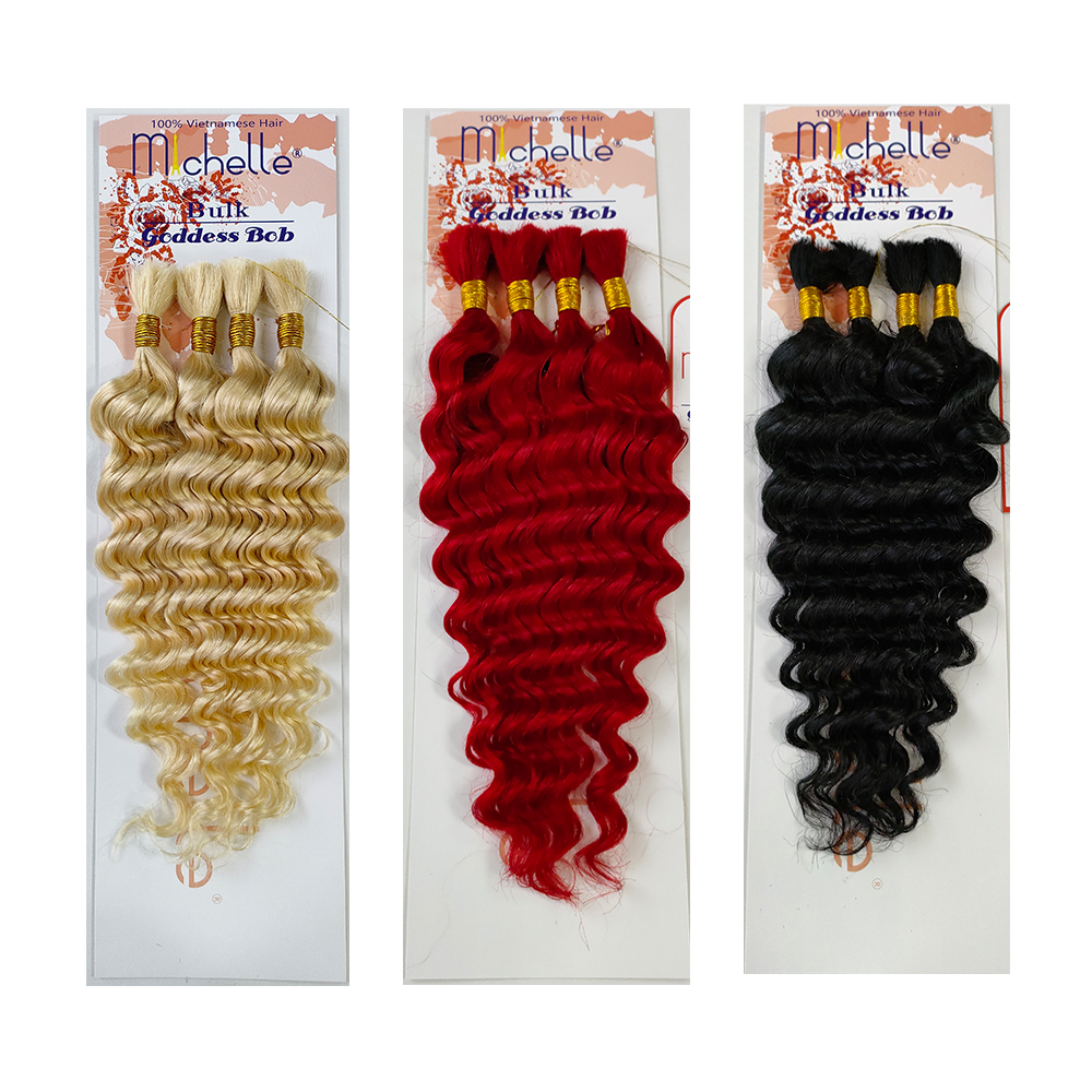 Michelle Goddes Bob 100% Human Hair Deep Bulk 4 PCS Pack