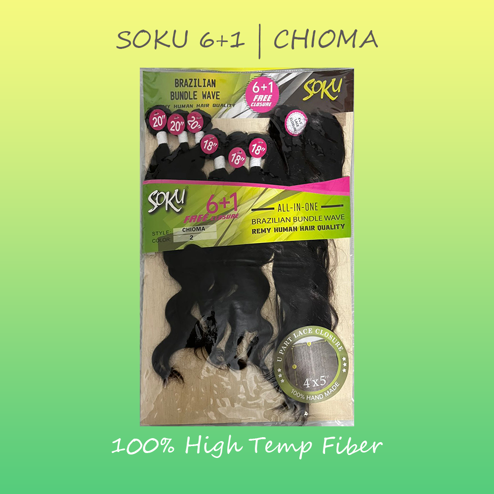 SOKU Premium Synthetic Hair 6+1 Pack RWF-9621A