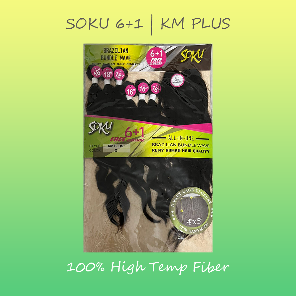 SOKU Premium Synthetic Hair 6+1 Pack KM PLUS