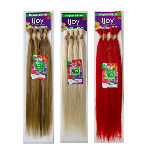 ijoy Goddes Bob Blend Hair Yaki Bulk 4 PCS Pack