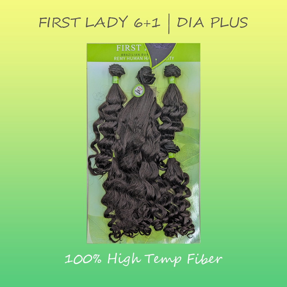 First Lady Premium Synthetic Hair 6+1 Pack with Closure