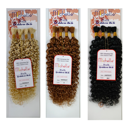 Michelle Goddes Bob 100% Human Hair Water Bulk 4 PCS Pack